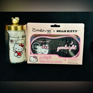 The Crème Shop x Hello Kitty Silky Sleep Mask & Jar of Makeup Cotton Pads